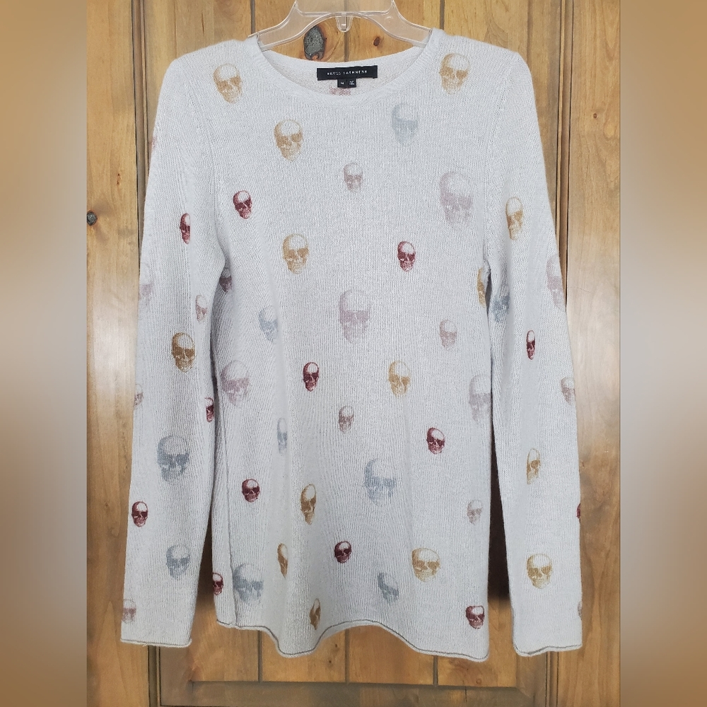 Skull Cashmere Axel Dove Grey Sweater Sz M